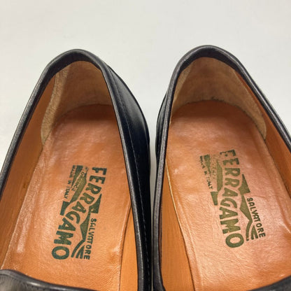 サルバトーレ フェラガモ ローファー ビットローファー ガンチーニ ブラック メンズ サイズ7 Salvatore Ferragamo 約25.0cm【AFC43】
