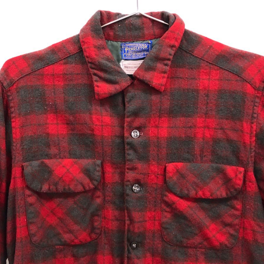 美品◆ペンドルトン 50S チェックシャツ USA製 レッド メンズ サイズM PENDLETON 【AFB42】
