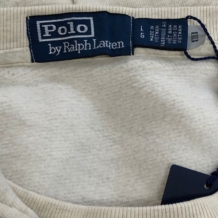 新品同様◆ポロ ラルフローレン プルオーバーパーカー ベアプリント ベージュ メンズ サイズL POLO RALPH LAUREN 【AFB40】