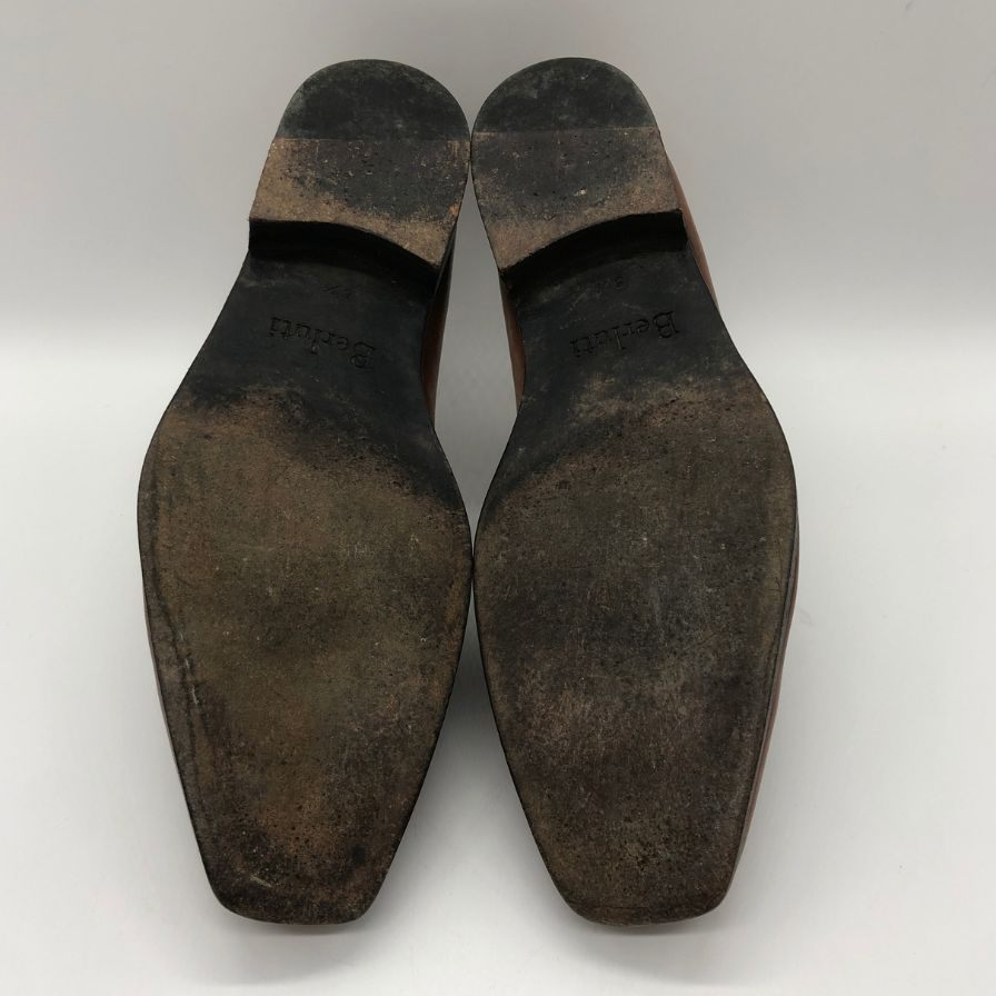 ベルルッティ レザーシューズ ロングウイングチップ  カーフ メダリオン メンズ ブラウン サイズUK6.5 Berluti 約25.5cm【PTM】
