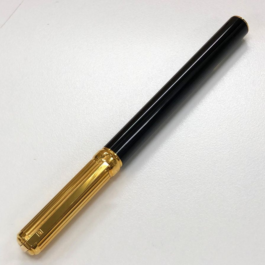 デュポン 万年筆 18K 750 M  LAQUE DE CHINE ゴールド×ブラック St.Dupont【AFI9】