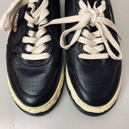 オートリー×ミハラヤスヒロ 25AW ローカットスニーカー メダリスト サプビント ロウ マン 炙り加工 ネイビー ユニセックス サイズ40 Autry×MIHARA YASUHIRO 約25.5cm【AFC43】