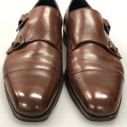 エドワード グリーン ラスト 888 ダブルモンク メンズ サイズ 6ハーフ ブラウン Edward Green ビジネスシューズ 約25.0cm【LA】【中古】