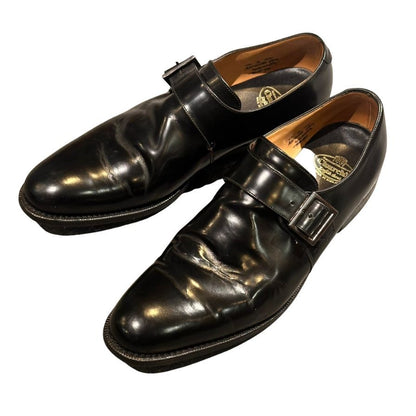 チャーチ TOKYO シングルモンク ポリッシュバインダーカーフ ブラック サイズUK75G Church’s ビジネスシューズ 約26.5cm【LA】【中古】