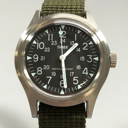タイメックス ミリタリーウォッチ 腕時計  ビームス コラボ  3針 ブラック文字盤    TIMEX【AFI12】【中古】