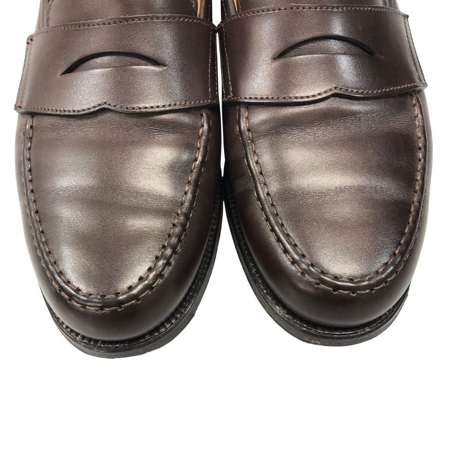 クロケット&ジョーンズ レザーシューズ タッセル ローファー キャベンディッシュ3 ブラウン サイズUK7E CROCKETT&JONES CAVENDISH3 ローファー 約25.5cm【LA】【中古】