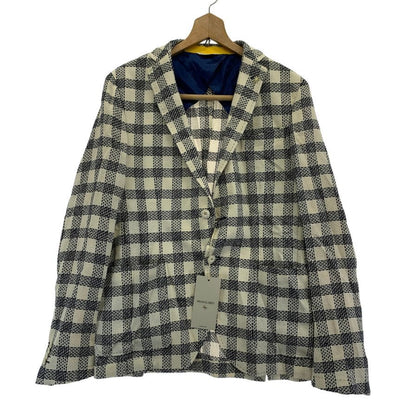 中古◆マニュエル リッツ  パイル生地 テーラードジャケット メンズ ホワイト サイズ50 MANUEL RITZ 【AFA19】