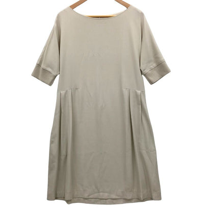美品◆ファビアナフィリッピ 半袖ワンピース アイボリー レディース サイズ44 Fabiana Filippi 【AFB46】