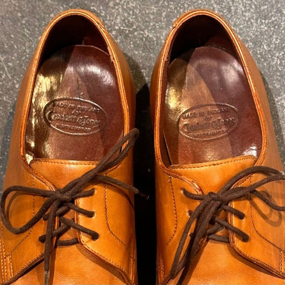 クロケット＆ジョーンズ  プレーントゥ カーフ エイントリー ライトブラウン サイズUK6.5E メンズ CROCKETT&JONES ビジネスシューズ 約25.0cm【LA】【中古】