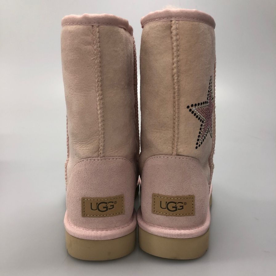 アグ クラシック ショート ムートン ブーツ 1016223 スターマーク レディース サイズ24cm ピンク UGG 約24.0cm【AFD1】