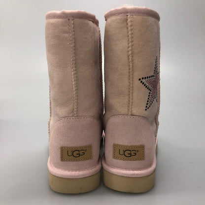 アグ クラシック ショート ムートン ブーツ 1016223 スターマーク レディース サイズ24cm ピンク UGG 約24.0cm【AFD1】