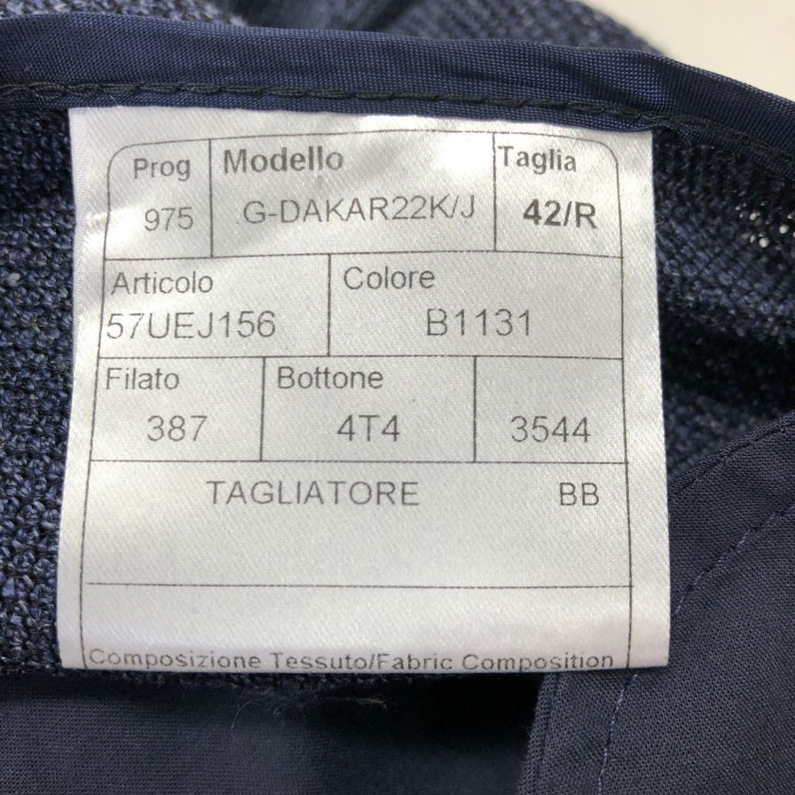 中古◆タリアトーレ ジャケット  2B シングル サマージャケット 品質タグ無し  メンズ ネイビー  サイズ 不明 TAGLIATORE 【AFB9】