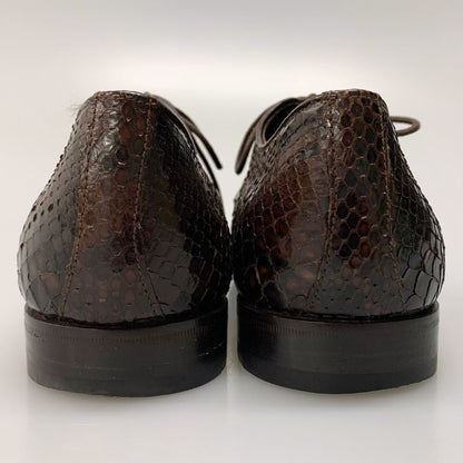ジョルジオアルマーニ レザーシューズ 404 パイソン ブラウン サイズ39.5 メンズ GIORGIO ARMANI 約24.5cm【AFC33】