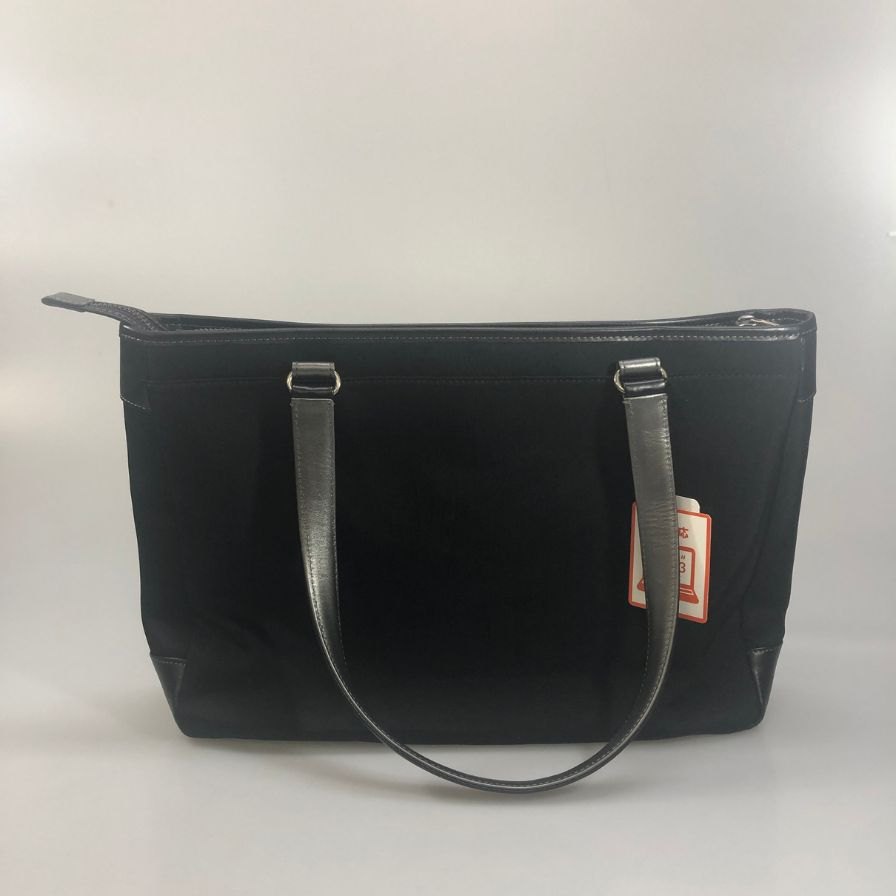 ランバン オンブルー トートバッグ ビジネス ファスナー ナイロン×レザーコンビ メンズ ブラック LANVIN【AFE1】