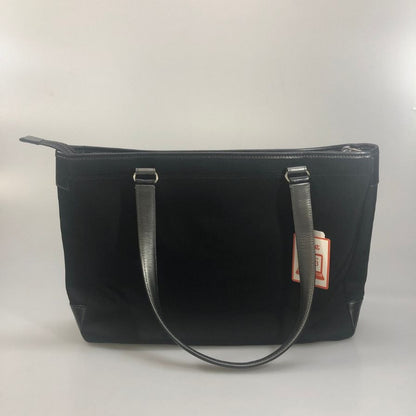 ランバン オンブルー トートバッグ ビジネス ファスナー ナイロン×レザーコンビ メンズ ブラック LANVIN【AFE1】