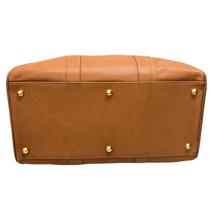 サルヴァトーレ フェラガモ ボストンバッグ レザー ゴールド金具 ブラウン Salvatore Ferragamo【AFE8】