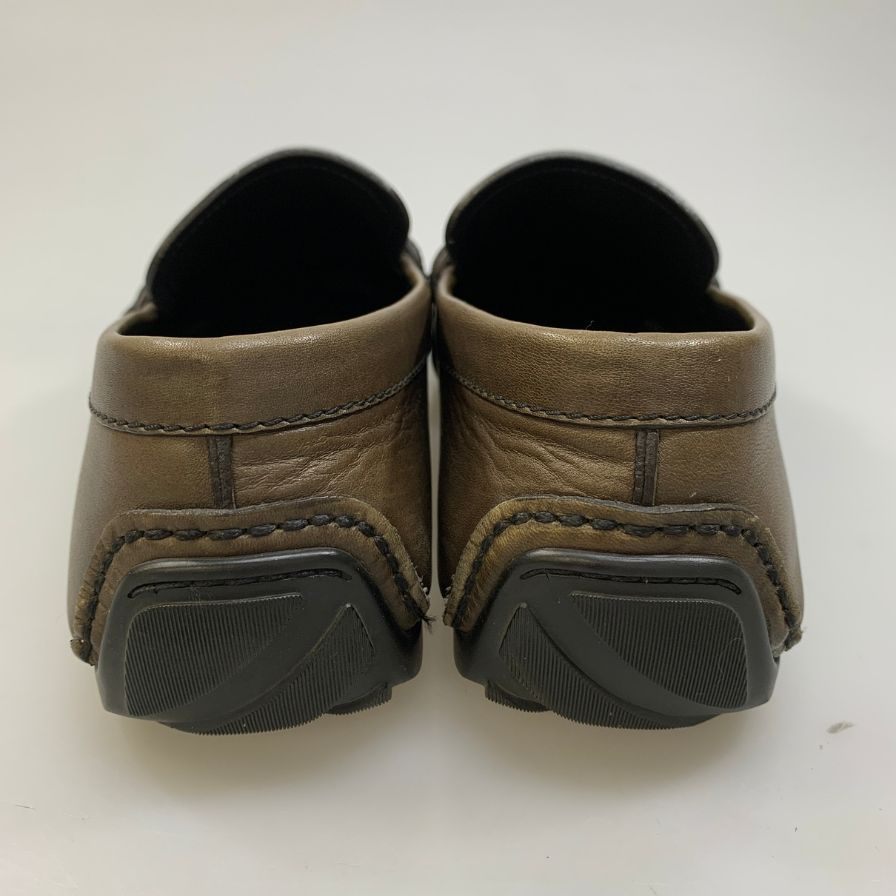 エルメネジルドゼニア ドライビングシューズ ビット ローファー レザー ブラウン メンズ サイズ6 Ermenegildo Zegna 約24.0cm【AFC3】