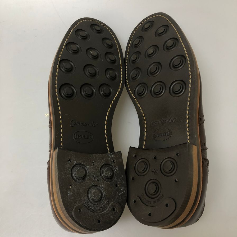 ジョンホワイト ウィングチップ レザーシューズ KB202 ブラウン サイズ6.5 メンズ John White 約25.5cm【AFD4】