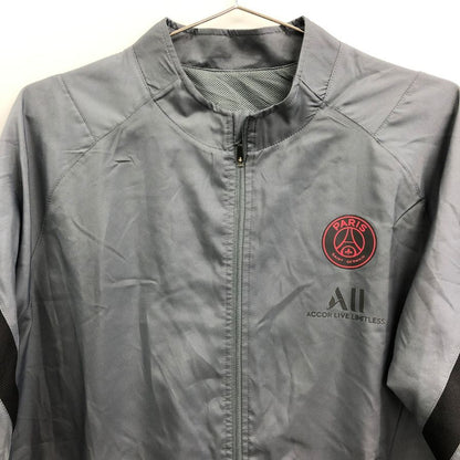 極美品◆ナイキ×パリ サンジェルマン トラックジャケット ドライフィットストライク グレー メンズ サイズM NIKE×Paris Saint Germain 【AFB4】