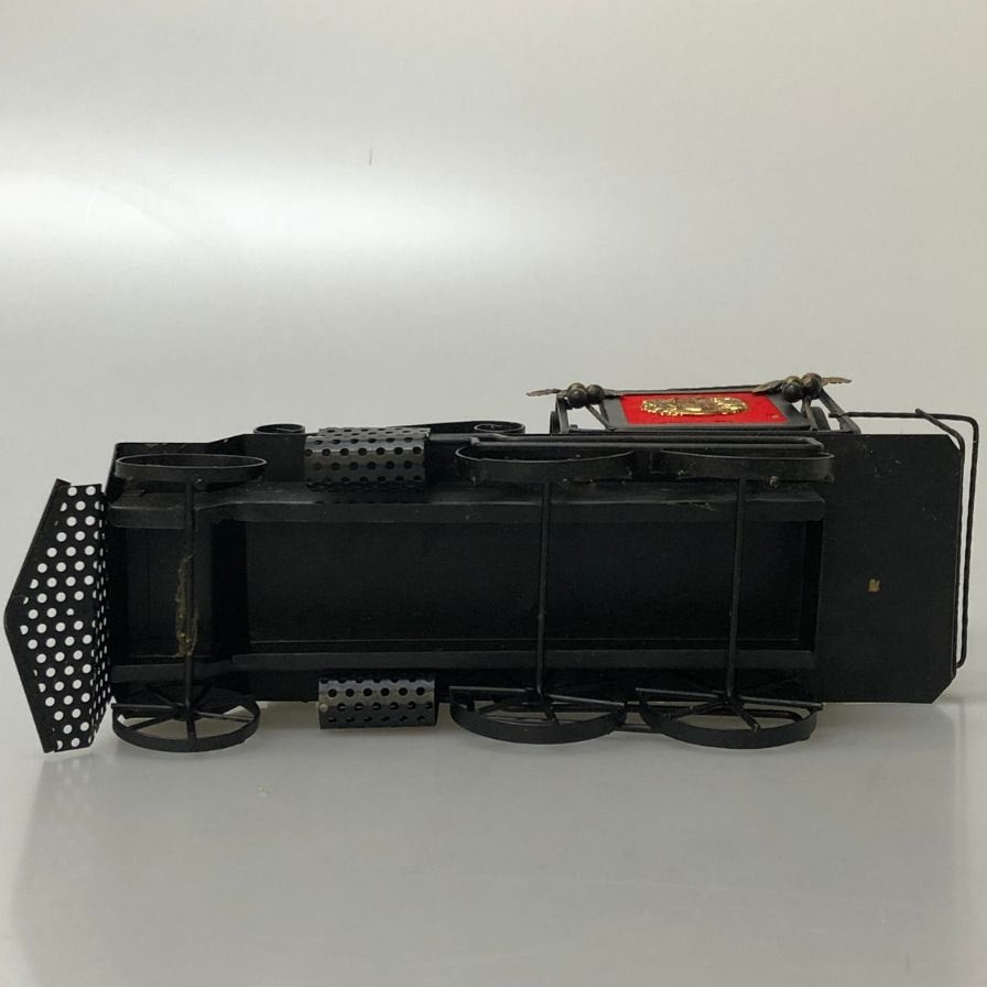 【レトロ・ジャンク】スティール製 ウイスキー ボトルホルダー オブジェ ダメージあり 部品欠損あり【AFI28】【中古】