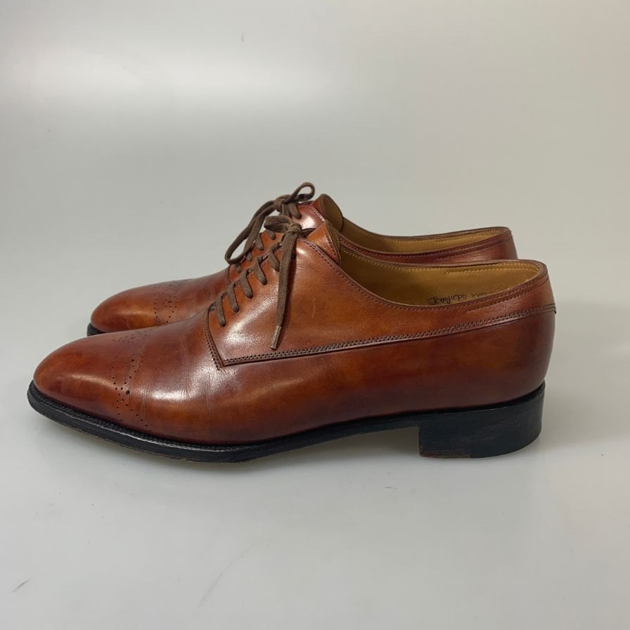 ジョンロブ レザーシューズ プレーントゥ イヤーモデル 2003 サイズUK6.5E ブラウン JOHN LOBB ビジネスシューズ 約24.5cm【LA】【中古】