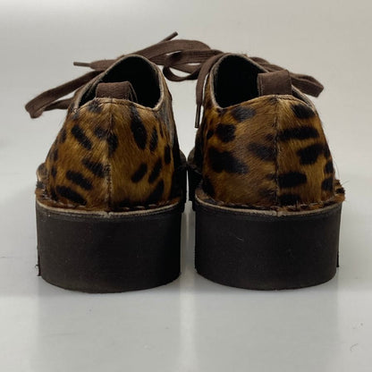 クラークス エンジニアドガーメンツ デザートカーン レオパード ハラコ ブラウン系 総柄 26cm CLARKS × Engineered Garments 約26.0cm【AFD12】
