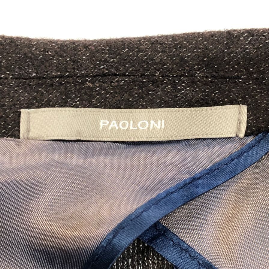 パオローニ ジャケット 2811G907 ウール混 チャコール 48サイズ PAOLONI【LA】