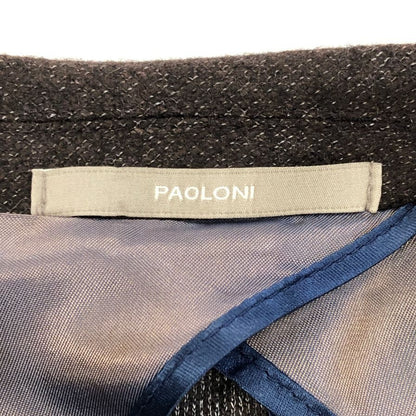 パオローニ ジャケット 2811G907 ウール混 チャコール 48サイズ PAOLONI【LA】