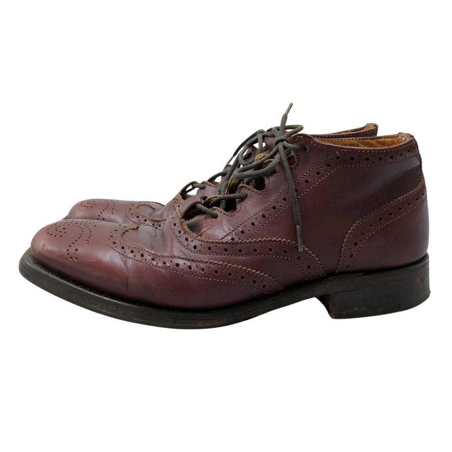 トリッカーズ レザーシューズ 5230 ギリーシューズ ミドルカットワインレッド サイズ4.5 レディース Tricker's 約21.5cm【AFC46】