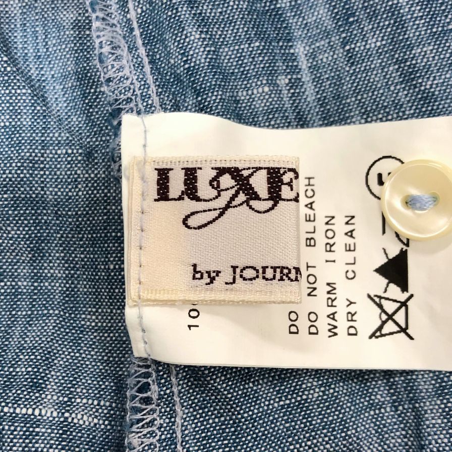 中古◆ジャーナルスタンダード ラックス リネン フリルシャツ レディース サイズ不明 ブルー  journal standard luxe 【AFB41】