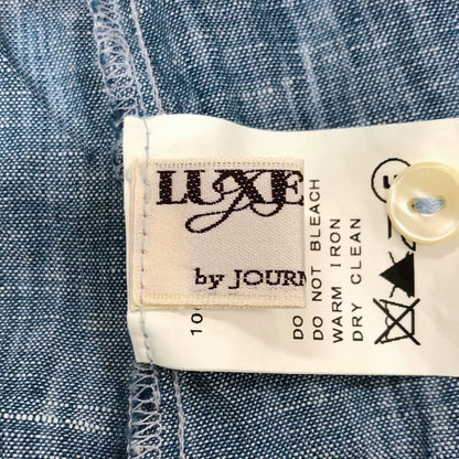 中古◆ジャーナルスタンダード ラックス リネン フリルシャツ レディース サイズ不明 ブルー  journal standard luxe 【AFB41】