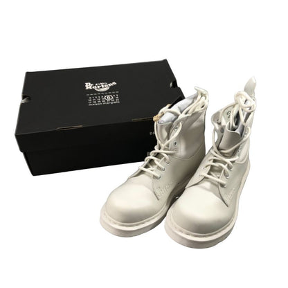 MM6×ドクターマーチン 1460 8ホールブーツ ホワイト サイズ24㎝ Maison Margiela Dr.martens 約24.0cm【AFD15】