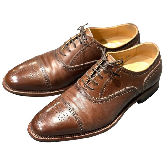 スコッチグレイン レザーシューズ 920 オデッサ セミブローグ ダークブラウン サイズ23.5 SCOTCH GRAIN ビジネスシューズ 約23.5cm【LA】【中古】