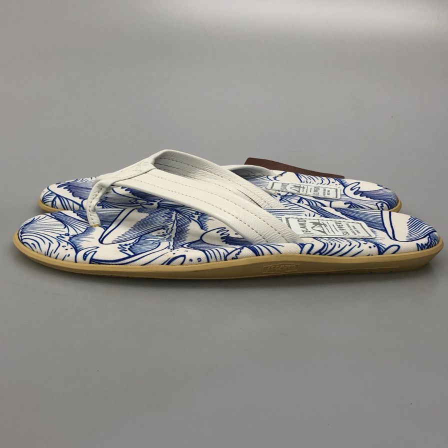 アイランドスリッパ ビーチサンダル 総柄 クラシック デザイン ブルー メンズ サイズ12 ISLAND SLIPPER 約30.0cm【AFC3】