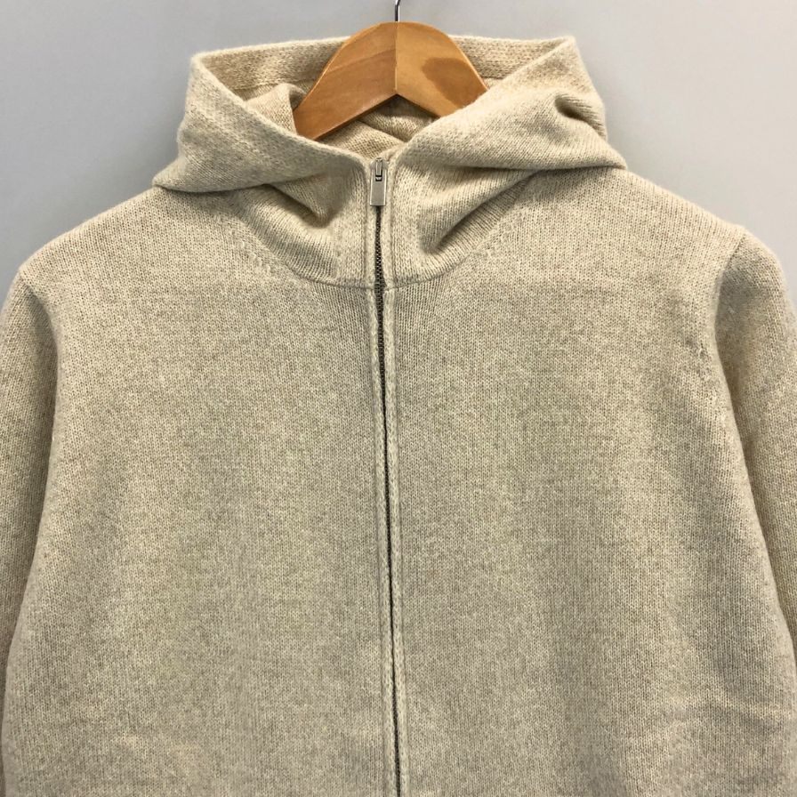 美品◆サンモリッツ ウール カシミヤ混合 ジップアップ パーカー メンズ サイズ 46  ベージュ系 st moritz 【AFB13】