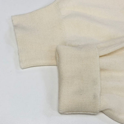 美品◆グランサッソ ニット  モックネック ラナウール メンズ ホワイト サイズ52 Gran Sasso 【AFB13】