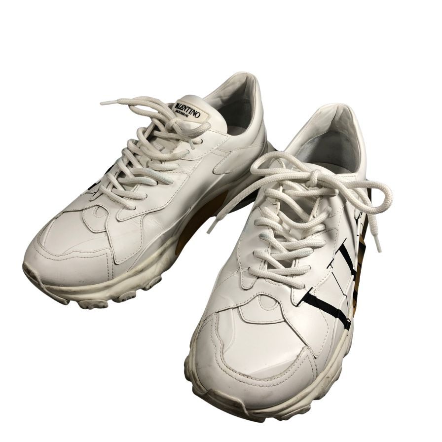 ヴァレンティノ ガラヴァーニ ローカットスニーカー バウンス VLTN ホワイト サイズ41.5 VALENTINO GARAVANI 約26.5cm【AFC34】