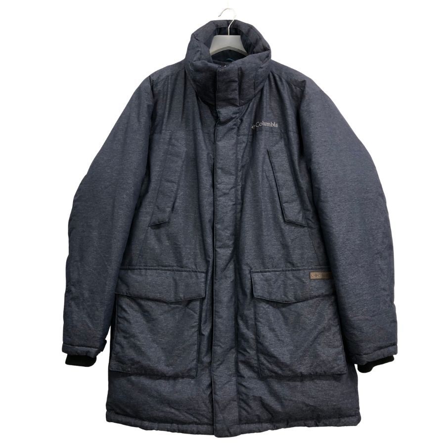 中古◆コロンビア ダウンコート 韓国タグ ネイビー  サイズXL Columbia 【AFA21】