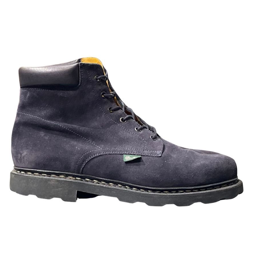 パラブーツ レースアップブーツ ベルジュラック スエード ネイビー サイズ7.5 メンズ Paraboot BERGERAC ブーツ 約25.5cm【LA】【中古】