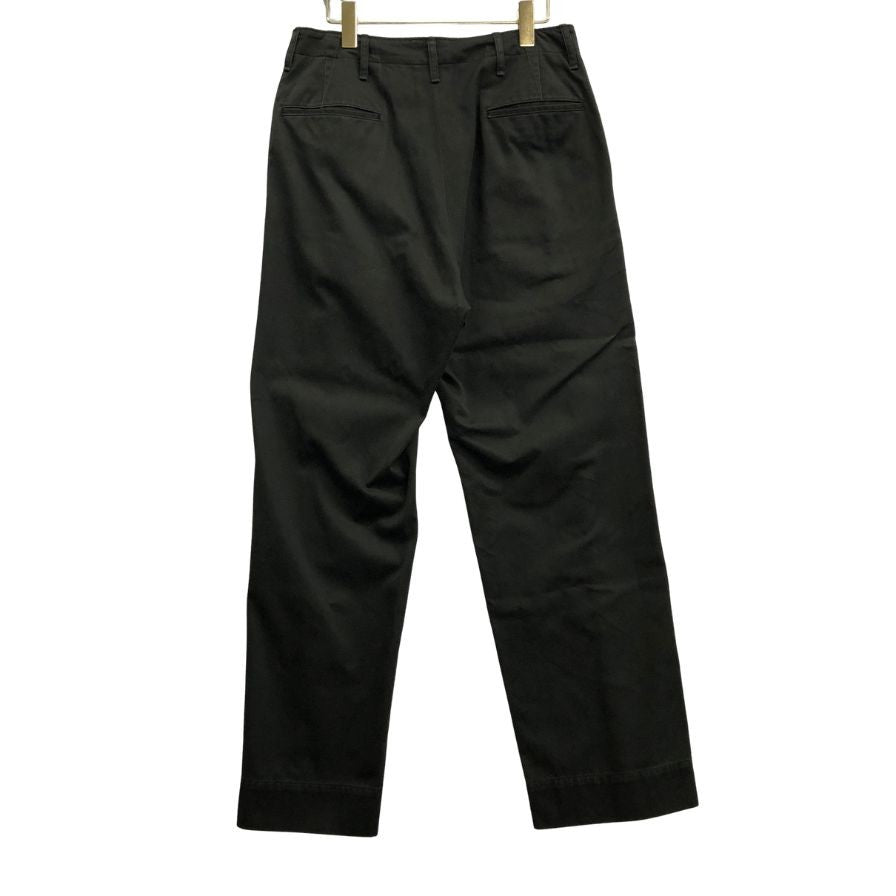 コモリ 26SS チノパン ブラック 直営店限定 D01-03024 メンズ サイズ2 COMOLI 【AFB44】