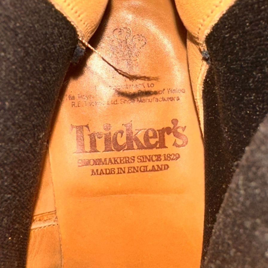 トリッカーズ ヘンリー サイドゴアブーツ ウイングチップ カーフ エイコンアンティーク サイズUK8.5 メンズ Tricker's ブーツ 約27.0cm【LA】【中古】