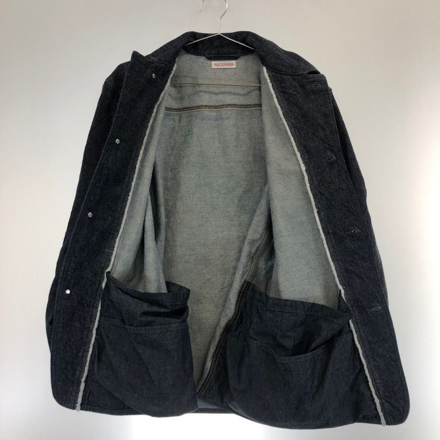 極美品◆ナイスネス  リーロイ デニムカバーオール NN-1801B17 226SS インディコ メンズ サイズS NICENESS 【AFB41】