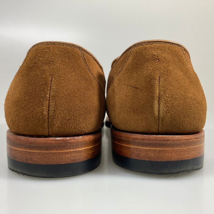 スコッチグレイン スリッポン 0127 スクエアトゥ スエード メンズ ブラウン サイズ25 SCOTCH GREAIN 約25.0cm【AFC53】