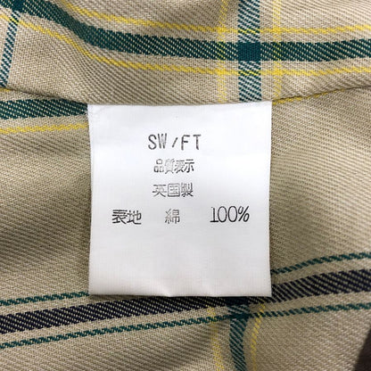 美品◆グレンフェル ショートコート ジャケット ベルト付き コットン メンズ ブラウン サイズ36 GRENFELL 【AFB10】