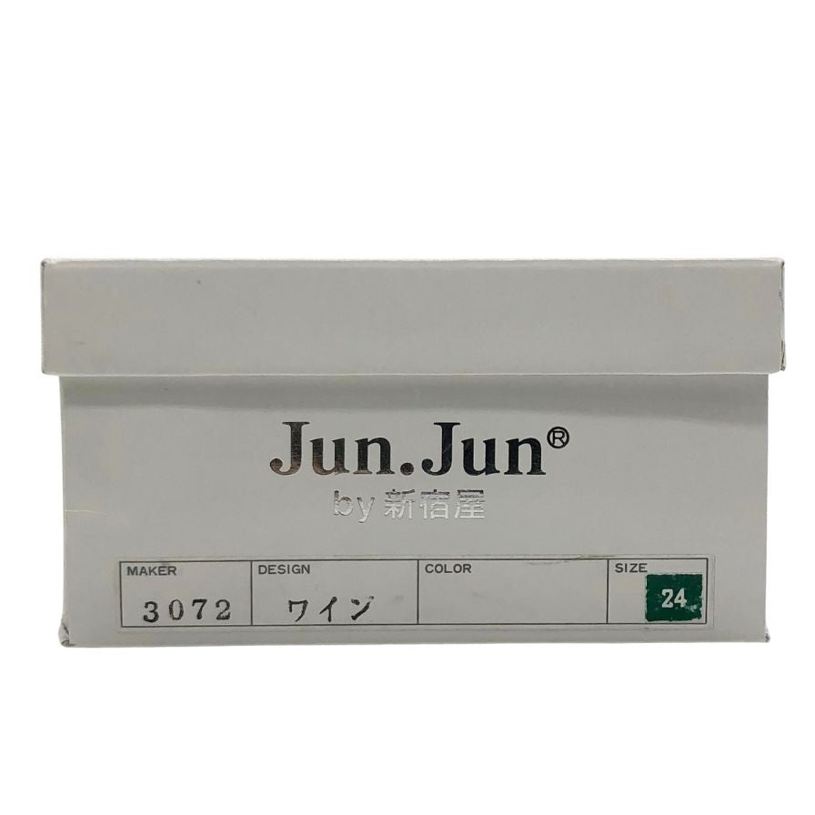 ジュンジュンバイ新宿屋 パンプス レザー 3072 ワイン エヌドラ レディース サイズ24 Jun.Jun by shinjukuya 約24.0cm【7-18】