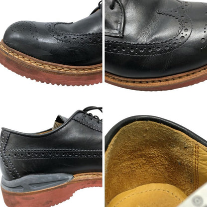 ビズビム レザーシューズ ウイングチップ サイズ9 ネイビー visvim 約27.0cm【AFC9】