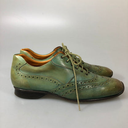 フランチェスコベニーニョ レザーシューズ メンズ サイズUK7 エメラルドグリーン FRANCESCO BENIGNO 約26.0cm【AFC34】