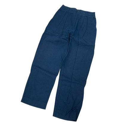 エルエルビーン パンツ ツータック コットン メンズ ネイビー サイズM相当  L.L.Bean 【AFB43】