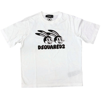 新品同様◆ディースクエアード ツインズラビット Tシャツ メンズ サイズＭ ホワイト DSQUARED2 【AFB8】
