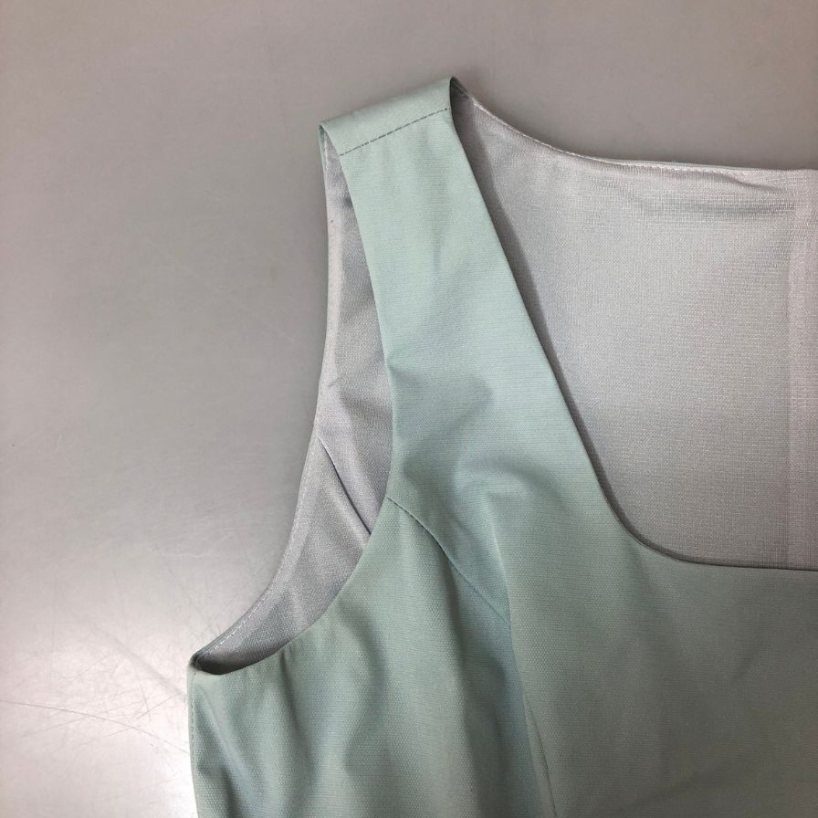 美品◆フォクシーニューヨーク ノースリーブフレアワンピース 34551-NA0FY106T ブルー系 サイズ40  FOXEY NEW YORK 【AFB36】